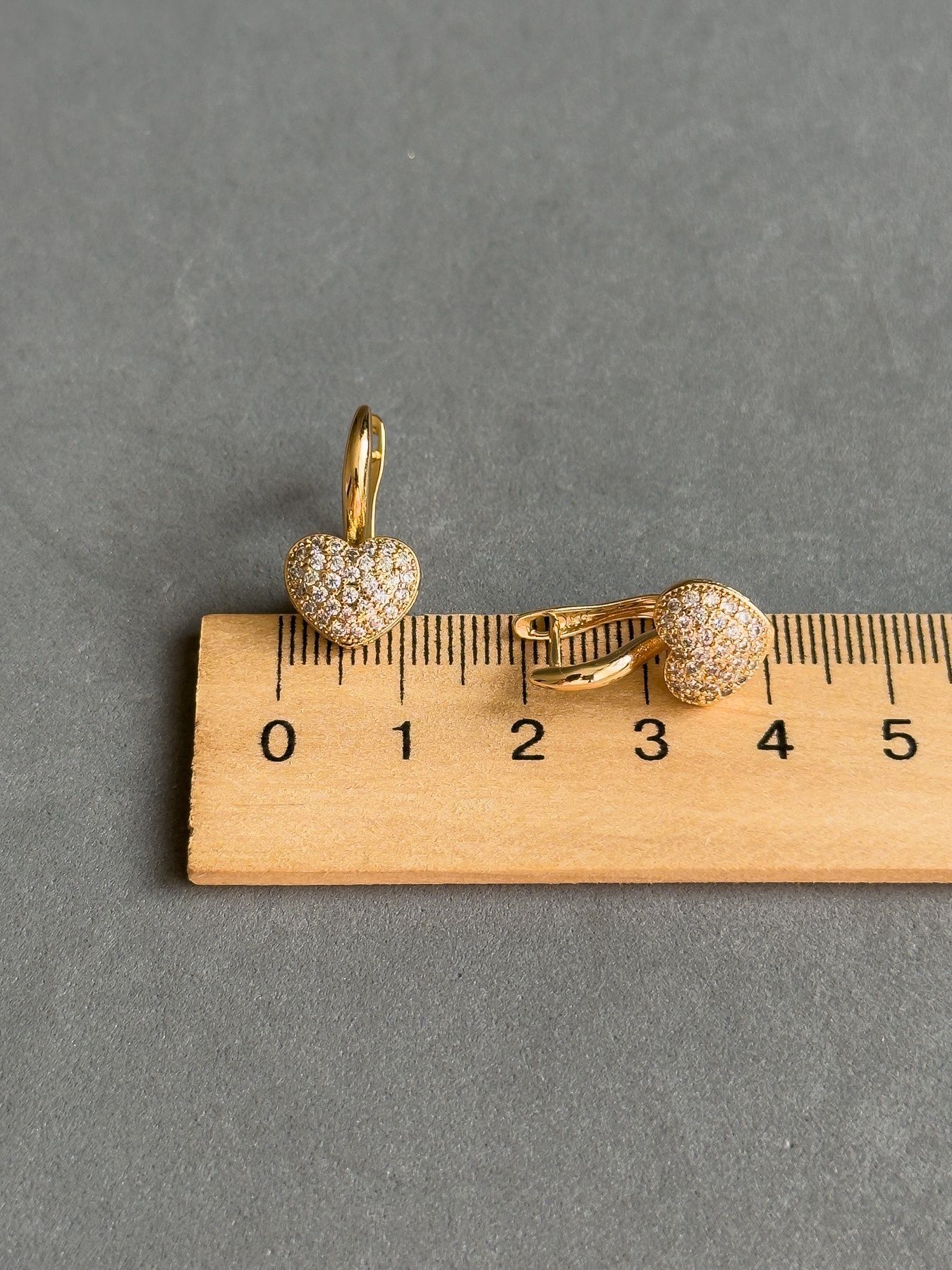 Сережки з сердечком S670 - 3 - iriska.com.ua