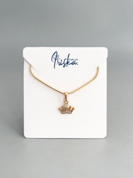 Підвіска з коронкою з медичного золота P37550 - 1 - iriska.com.ua