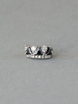 Сережка кафа з чорними камінчиками S993 - 1 - iriska.com.ua