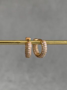 Сережки-кільця в камінчиках S679 S679 - 1 - iriska.com.ua