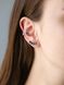 Сережка кафа з чорними камінчиками S993 - 2 - iriska.com.ua
