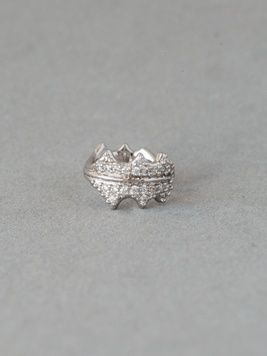Сережки кафи з медичного золотакафа з фіанітами S978 - 1 - iriska.com.ua