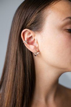 Сережки бджілки з медичного золота S094 - 1 - iriska.com.ua