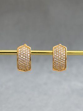 Сережки в камінчиках на англійській застібці S543 S543 - 1 - iriska.com.ua
