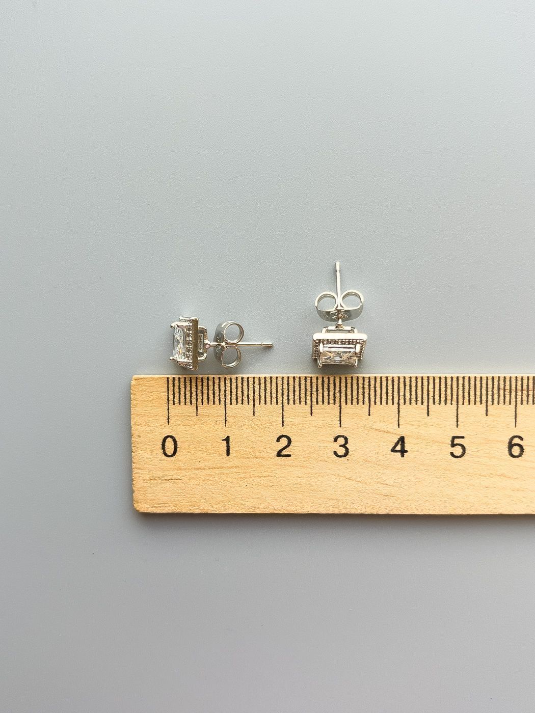 Сережки цвяшки квадратики S1002 - 2 - iriska.com.ua