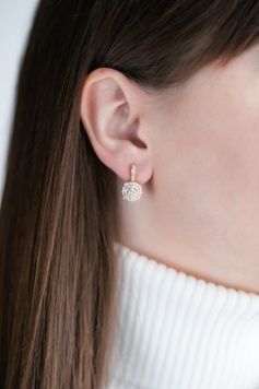 Сережки в позолоті і камінчиках S591 S591 - 1 - iriska.com.ua