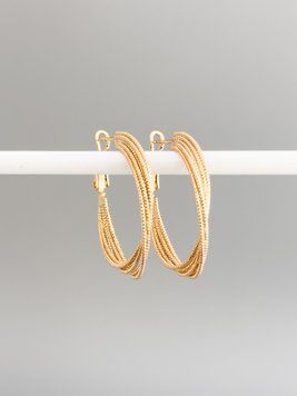 Багаторядні сережки-кільця S1336 - 1 - iriska.com.ua
