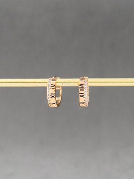Сережки-кільця з медичного золота S043 фото