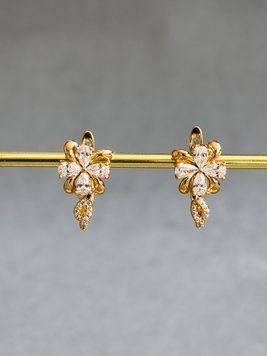 Сережки квіточки з камінчиків S548 S548 - 1 - iriska.com.ua