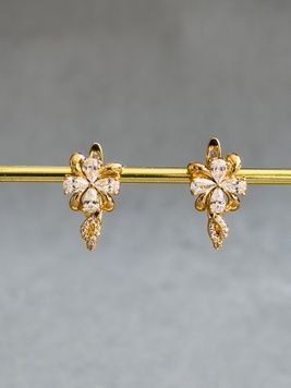Сережки квіточки з камінчиків S548 S548 - 1 - iriska.com.ua