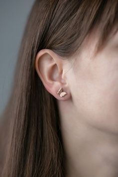 Лаконічні гвіздочки метелики з медичної сталі S176 - 1 - iriska.com.ua