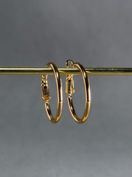 Сережки кільця з медичного золота S493 - 1 - iriska.com.ua