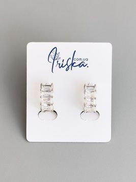 Розкішні кульчики в білому золоті S1358 - 1 - iriska.com.ua