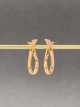 Елегантні сережки з медичного золота S142 S142 - 1 - iriska.com.ua