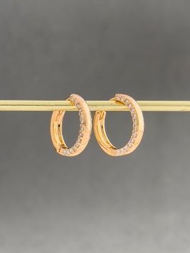Сережки-кільця з фіанітами S219 S219 - 1 - iriska.com.ua