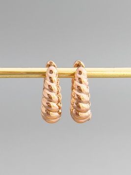 Модні сережки перекрути з медичного золота S599 - 1 - iriska.com.ua