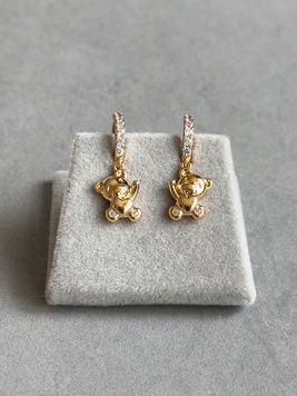 Сережки-підвіски в золотому кольорі S788 - 1 - iriska.com.ua