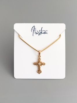 Мережевний хрестик на ланцюжку P416 - 1 - iriska.com.ua