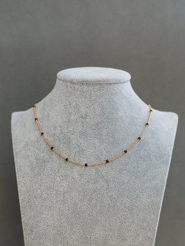 Ланцюжок з чорними вставками L013 - 1 - iriska.com.ua