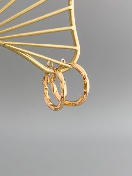 Сережки кільця в позолоті S1180 - 1 - iriska.com.ua