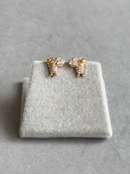 Сережки ведмедики з сердечком S789 - 1 - iriska.com.ua