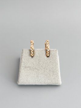 Сережки-кільця з медичного золота S1296 - 1 - iriska.com.ua