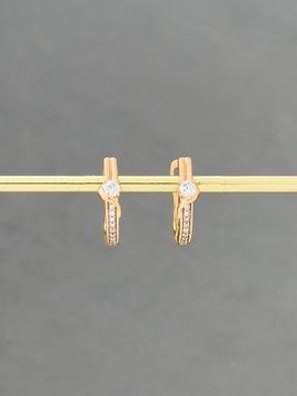 Ніжні сережки з фіанітами S149 S149 - 1 - iriska.com.ua