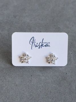 Сережки-гвіздочки зірочки S384 - 1 - iriska.com.ua