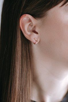 Сережки у вигляді гілочки S648 - 1 - iriska.com.ua