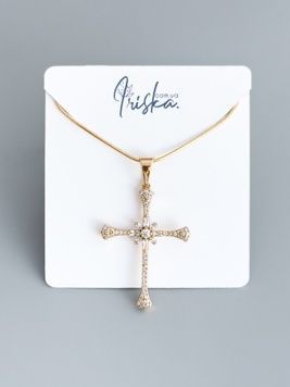 Вишуканий хрестик з фіанітами P486 - 1 - iriska.com.ua