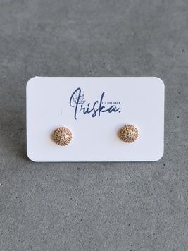 Круглі сережечки S460 - 1 - iriska.com.ua
