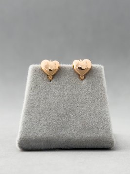 Сережки серденька в золоті S156 фото