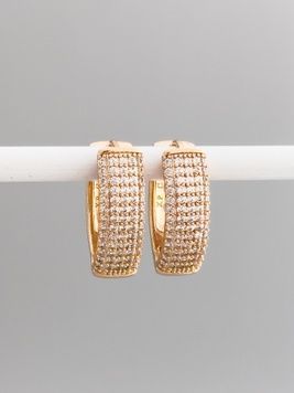 Сережки доріжки з фіанітами в позолоті S1301 - 1 - iriska.com.ua