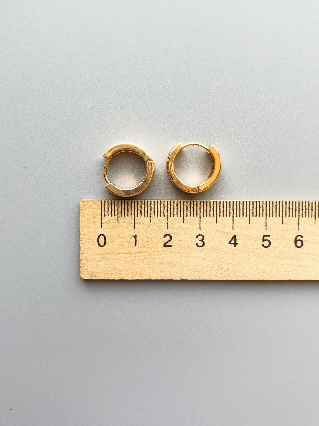 Сережки класика колечка в золоті S1010 - 2 - iriska.com.ua