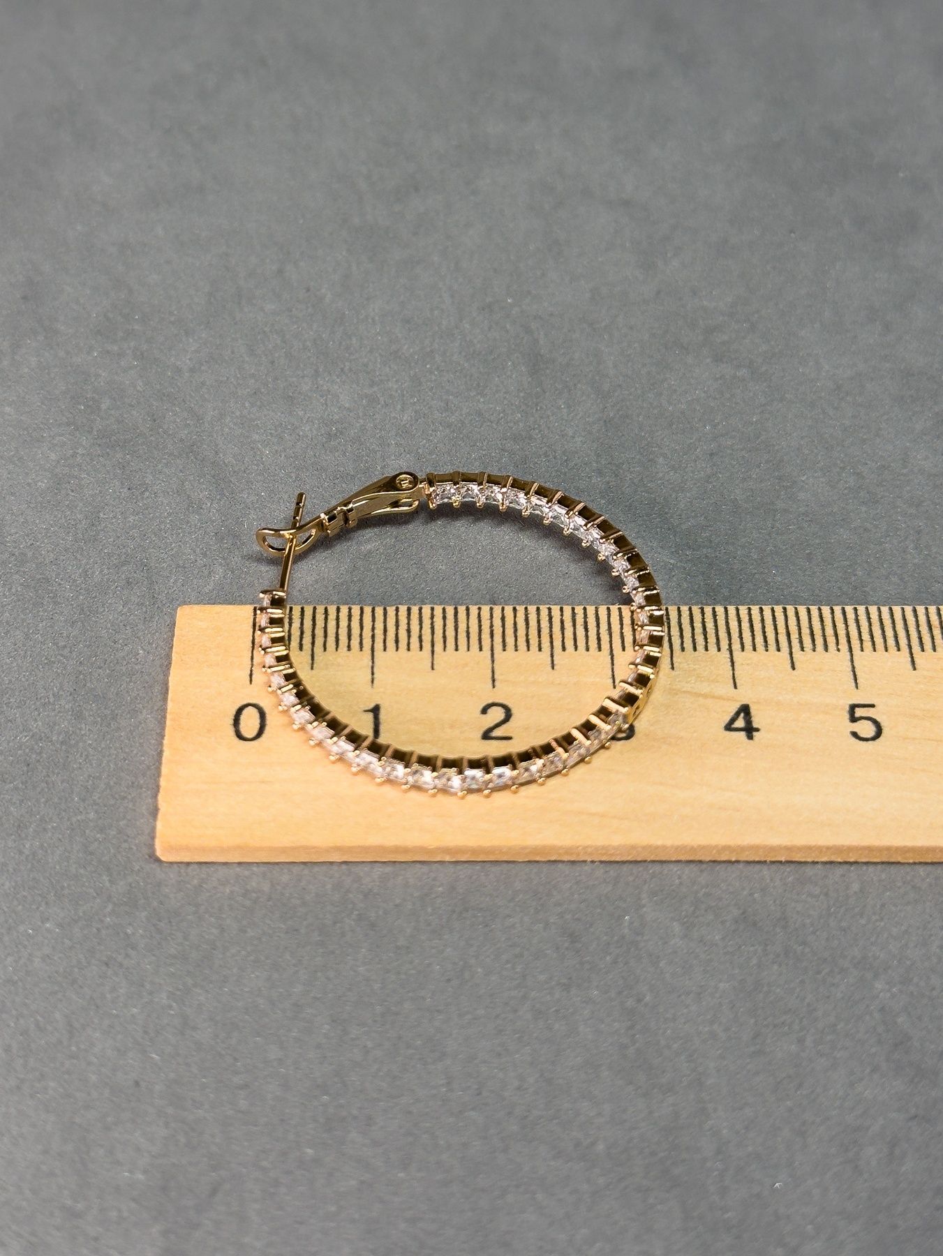 Сережки конго з камінчиками S607 S607 - 2 - iriska.com.ua