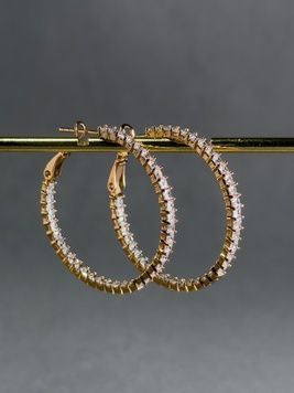 Сережки конго з камінчиками S607 S607 - 1 - iriska.com.ua