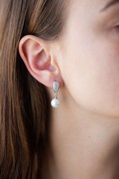 Елегантні сережки з перлинками S115 S115 - 1 - iriska.com.ua