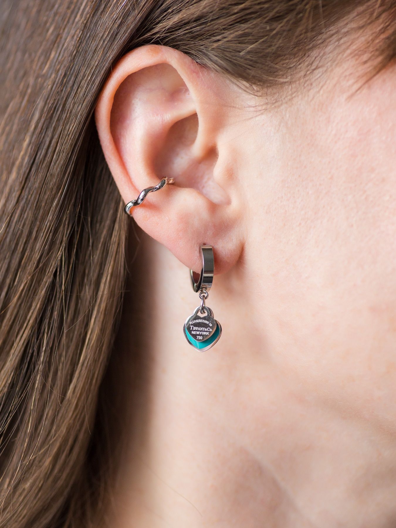 Сережки з медсталі сердечка S822 - 2 - iriska.com.ua