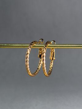 Сережки кільця біжутерія з медичного золота S479 - 1 - iriska.com.ua