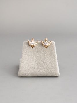 Сережки корона з фіанітами S345 S345 - 1 - iriska.com.ua