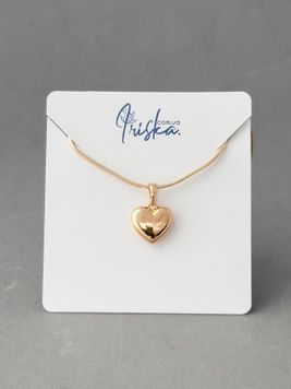 Кулон жіночий у вигляді серця з медичного золота P25850 - 1 - iriska.com.ua