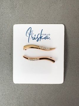 Сережки-кафи з медичного золота S976 - 1 - iriska.com.ua