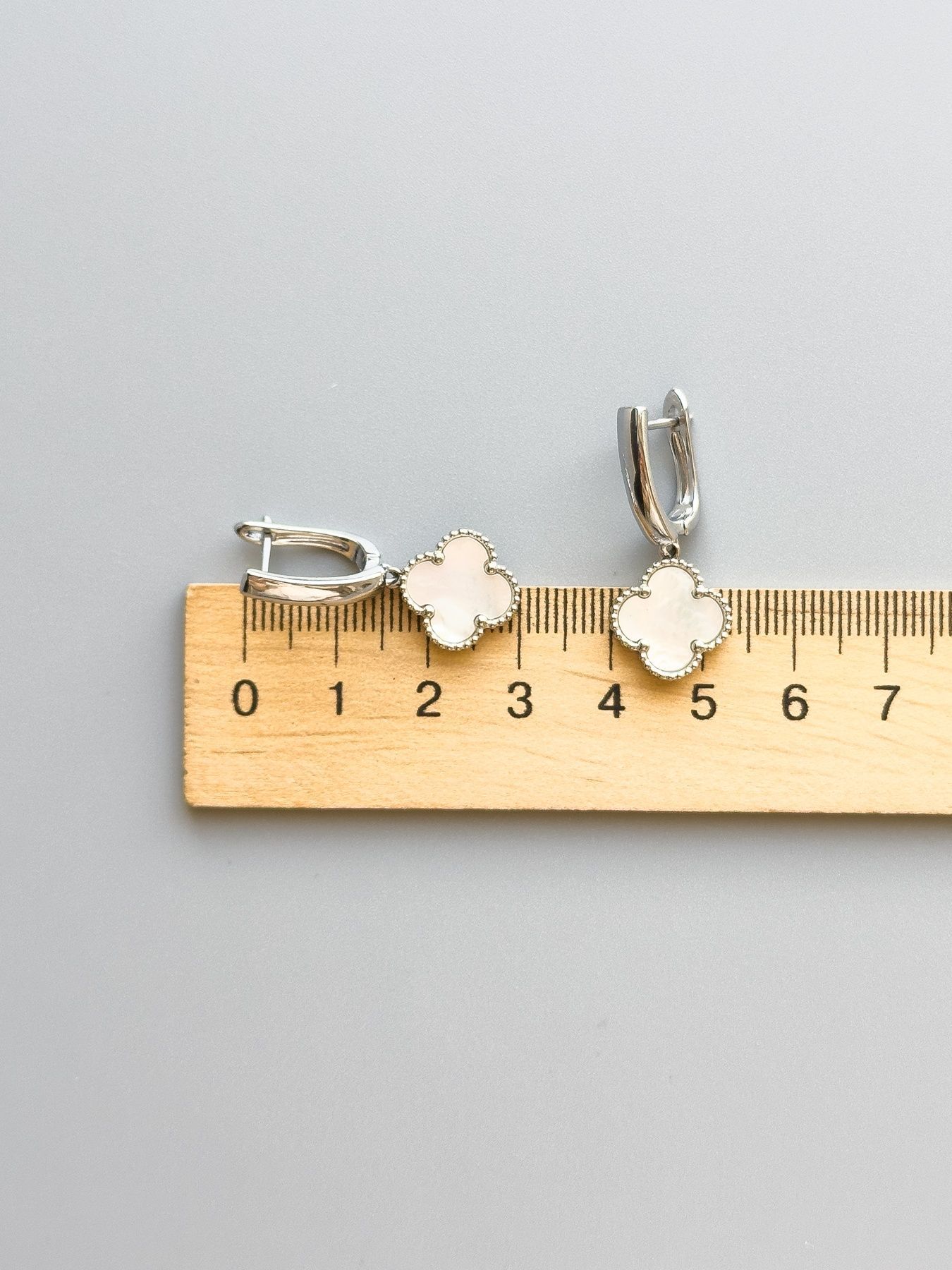 Сережки підвіски з конюшинками S1204 - 2 - iriska.com.ua