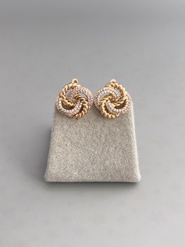 Сережки вузлики позолота S456 - 1 - iriska.com.ua