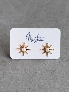 Сережки сонячні S421 - 1 - iriska.com.ua