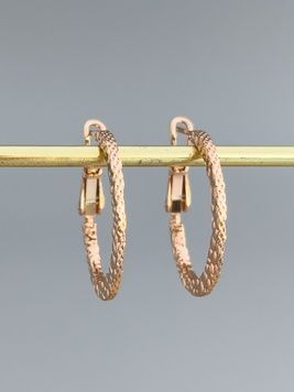 Сережки кільця в позолоті S1109 - 1 - iriska.com.ua