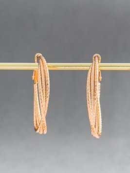 Вишукані сережки конго з різьбленням S170 фото