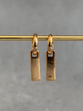 Сережки підвіски з золотими пластинами S660 - 1 - iriska.com.ua