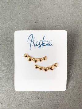Сережки-кафи з медичного сплаву S990 - 1 - iriska.com.ua