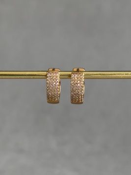Сережки з камінчиками в золоті S485 S485 - 1 - iriska.com.ua